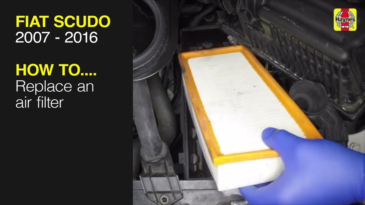 How to replace the air filter on the Fiat Scudo 2007 to 2016