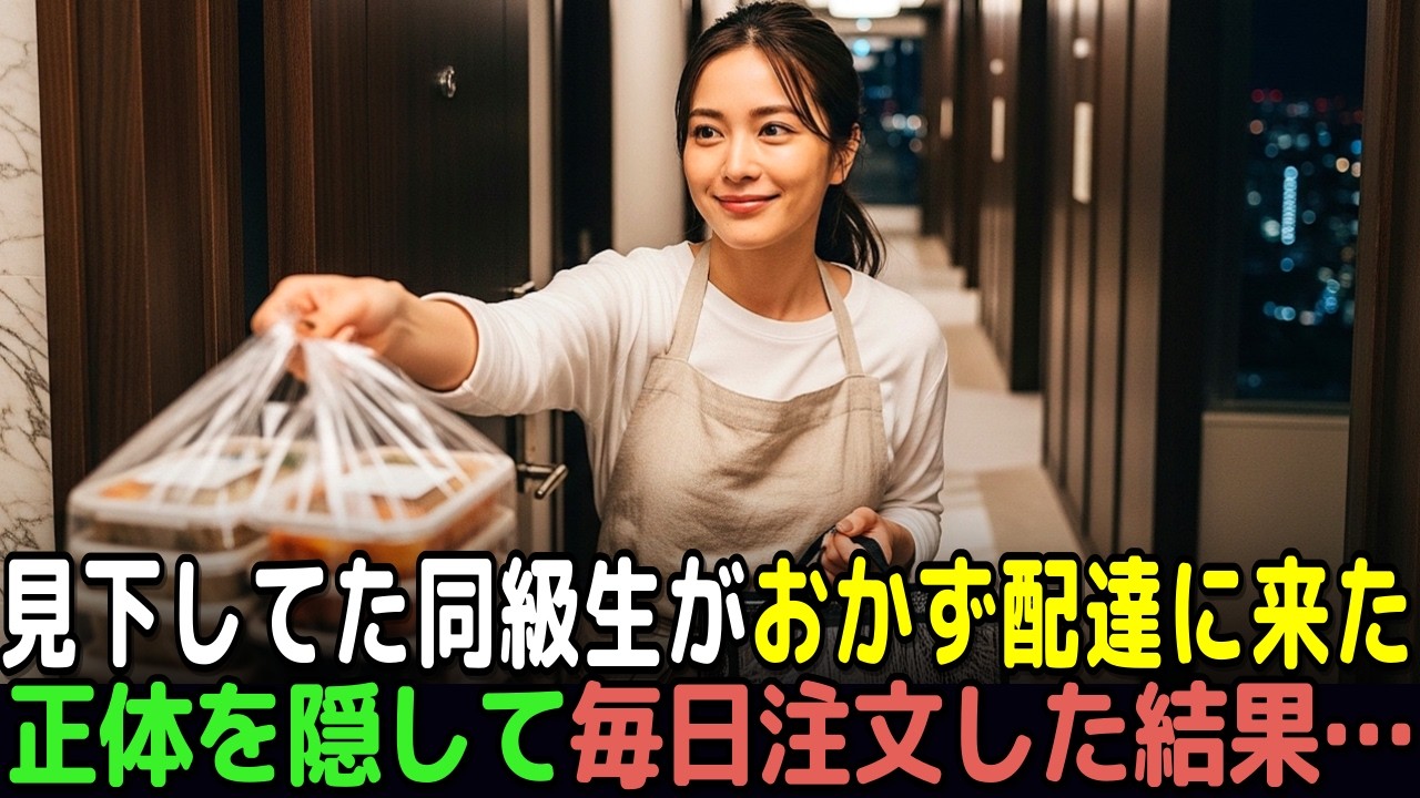 見下してた同級生がおかず配達に来たので正体を隠して毎日注文し続けた結果…