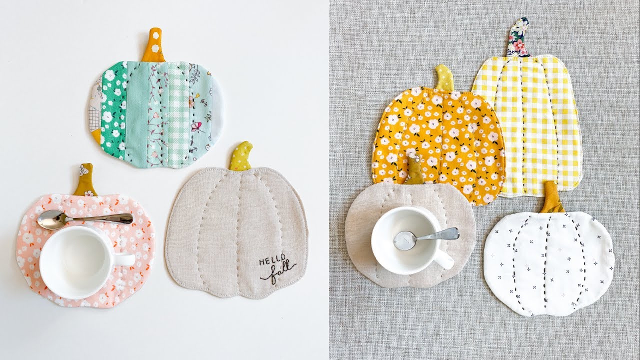 Pumpkin Coasters | DIY Teamats| Gift idea | Thanksgiving Gift idea