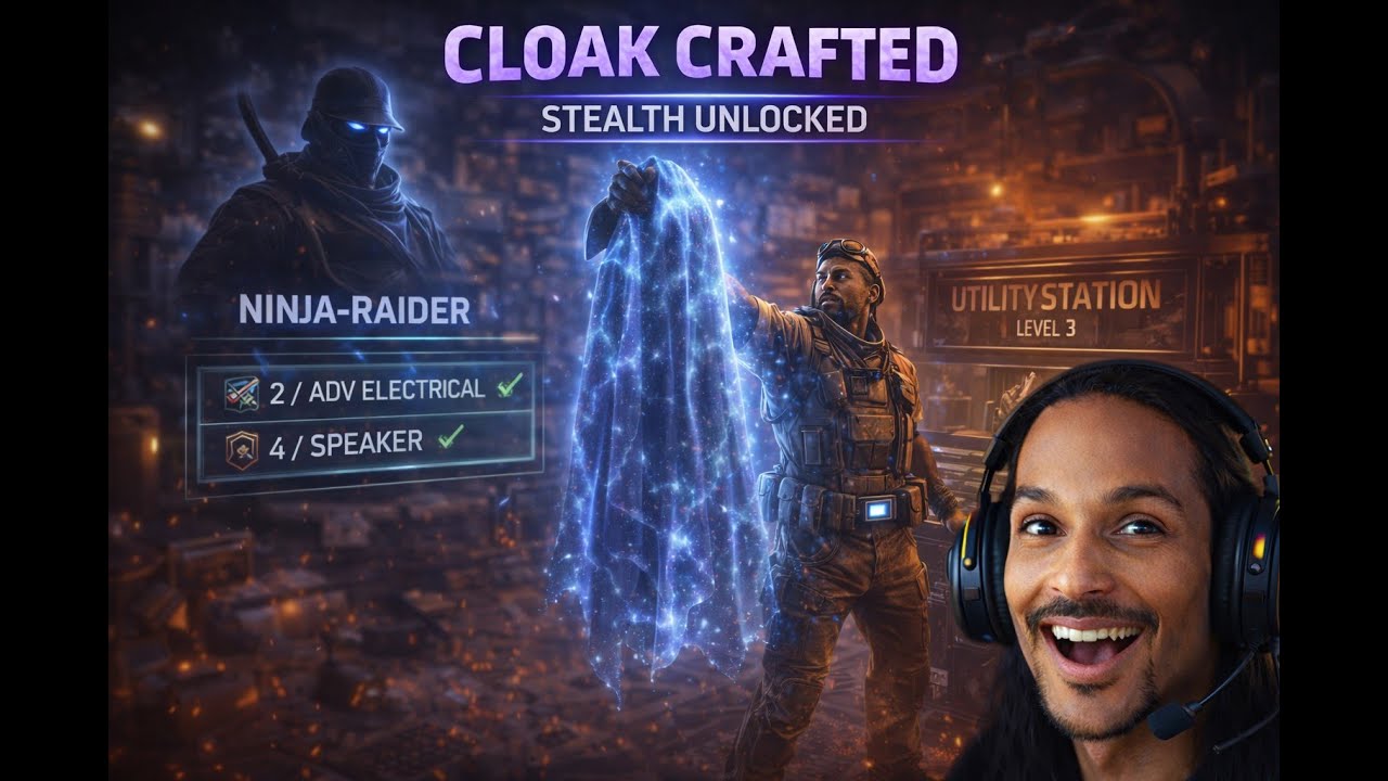 ARC RAIDERS: CRAFTING THE NINJA CLOAK! 🥷 UTILITY STATION LVL 3 + EXPLOSIVES FARM!
