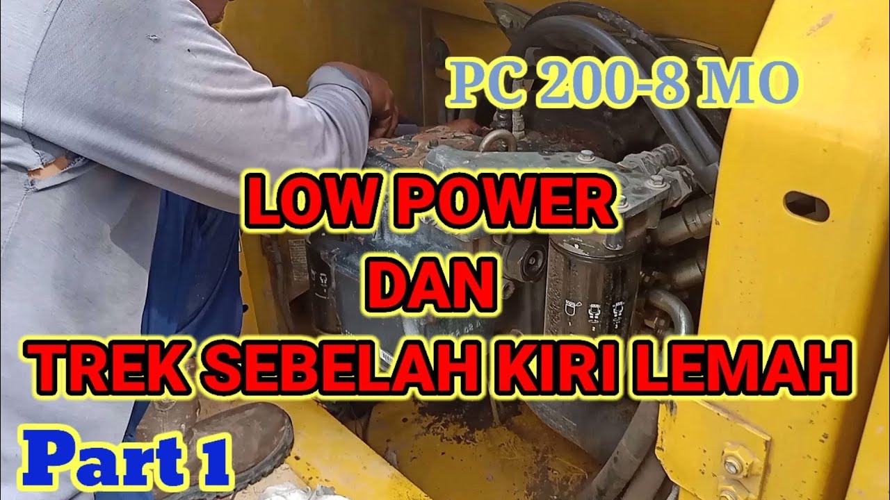 Causes of low hydrolic power and weak left tracks komatsu @Belajarmekanikpemula