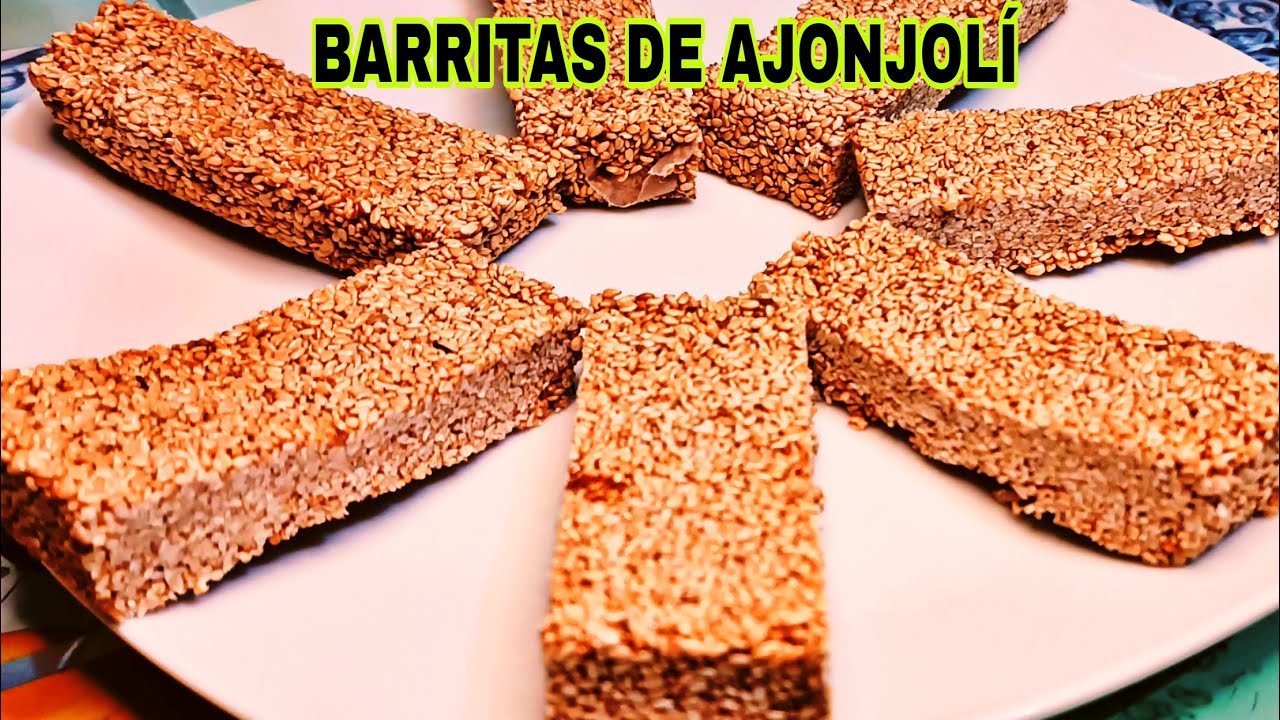 ✅ Como hacer BARRITAS DE AJONJOLÍ sin HORNO!! con 2 ingredientes  ¡NUTRITIVAS!