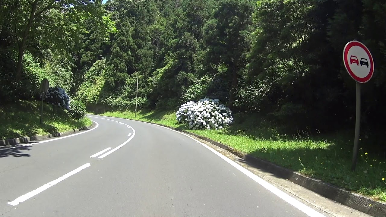 AZORES 2019. ON ROAD. SAO MIGUEL. AZORES. EN1-1A FURNAS LAKE  AND FURNAS