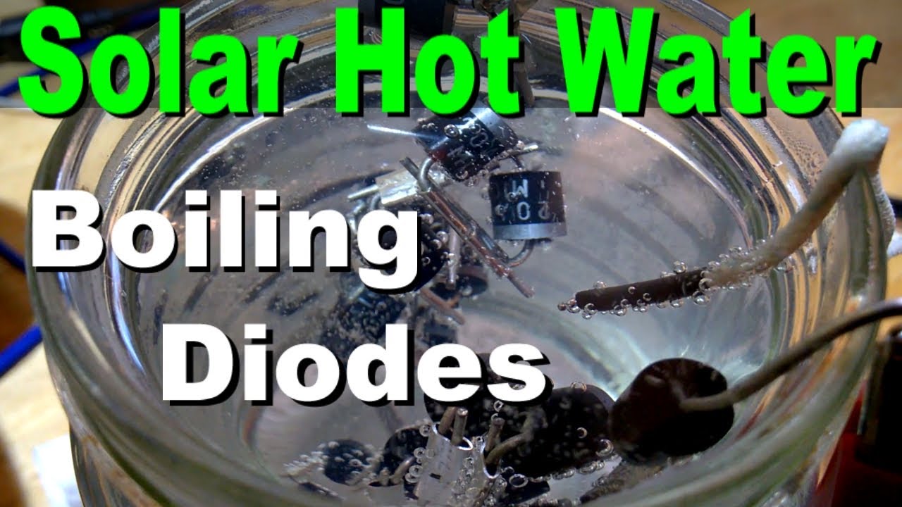 Solar Hot Water: Boiling Diodes test! Solar electric cooking research #solarheat #solarwaterheater