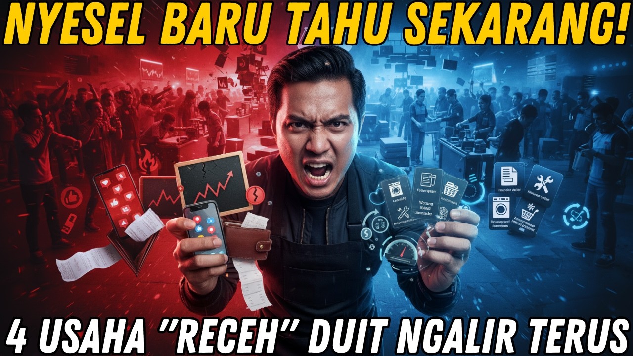 BUKAN MUSIMAN ⚠️ 4 Ide Usaha Stabil Anti-Krisis & Penghasil Cashflow Konsisten⁉️