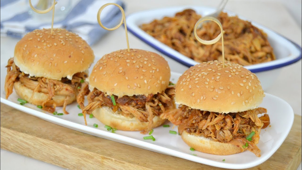 Pulled pork o cerdo desmigado en crockpot ¡Perfecto para bocadillos!