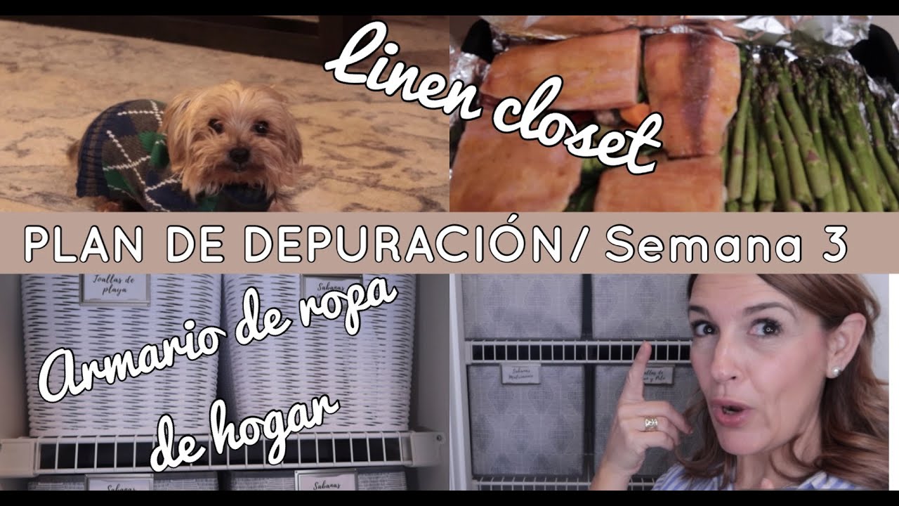 ORGANIZANDO EL ARMARIO DE ROPA DE HOGAR✨DEPURACION SEMANA 3✨SALMON CON VERDURAS/COMIDA DE DNKY🐾