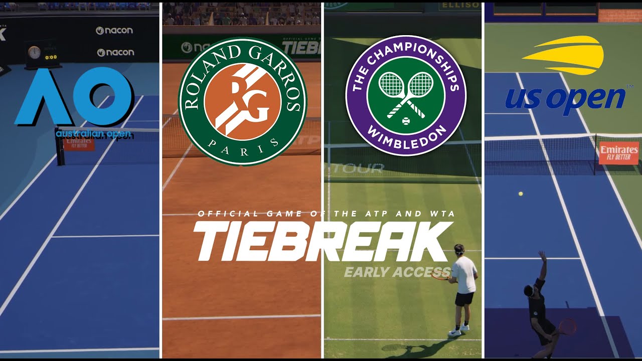 TIEBREAK - HOW THE 4 GRAND SLAMS LOOK IN CAREER MODE - COMO SE VEN LOS 4 GRAND SLAMS
