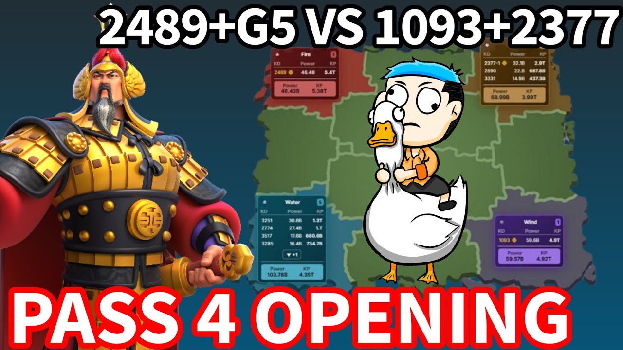 [萬國覺醒] 2489+G5 VS 1093+2377 關卡4開放 Pass 4 Opening Day2