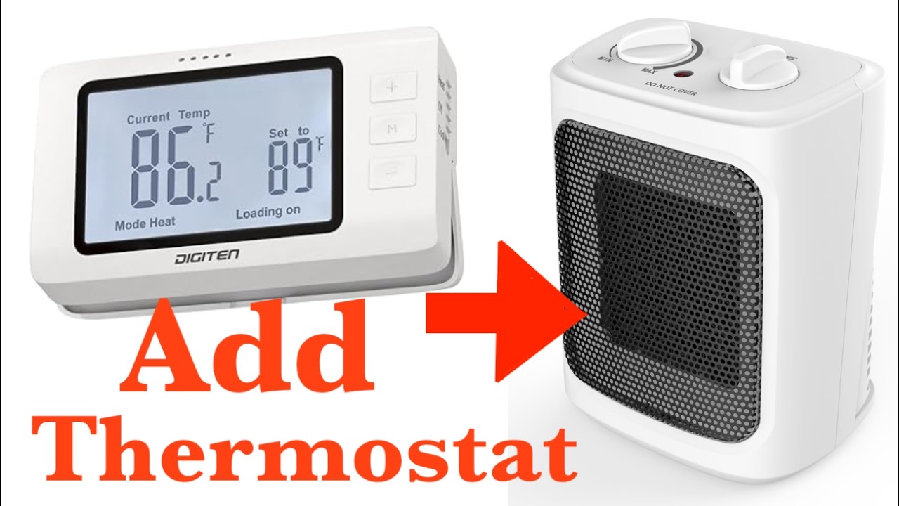 Add a Thermostat to ANY analog HEATER   Digiten Wireless Thermostat Instructions and Review by Skywi