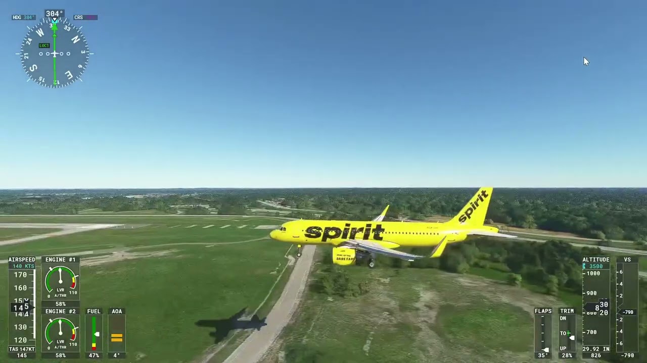 Microsoft Flight Simulator 2020 STL St. Louis Lambert International Airport Approach and Landing