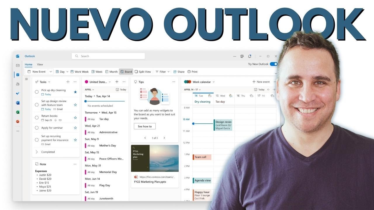 Nuevo Outlook incluye Microsoft Loop y un completo panel de control para llevar tu día a día.