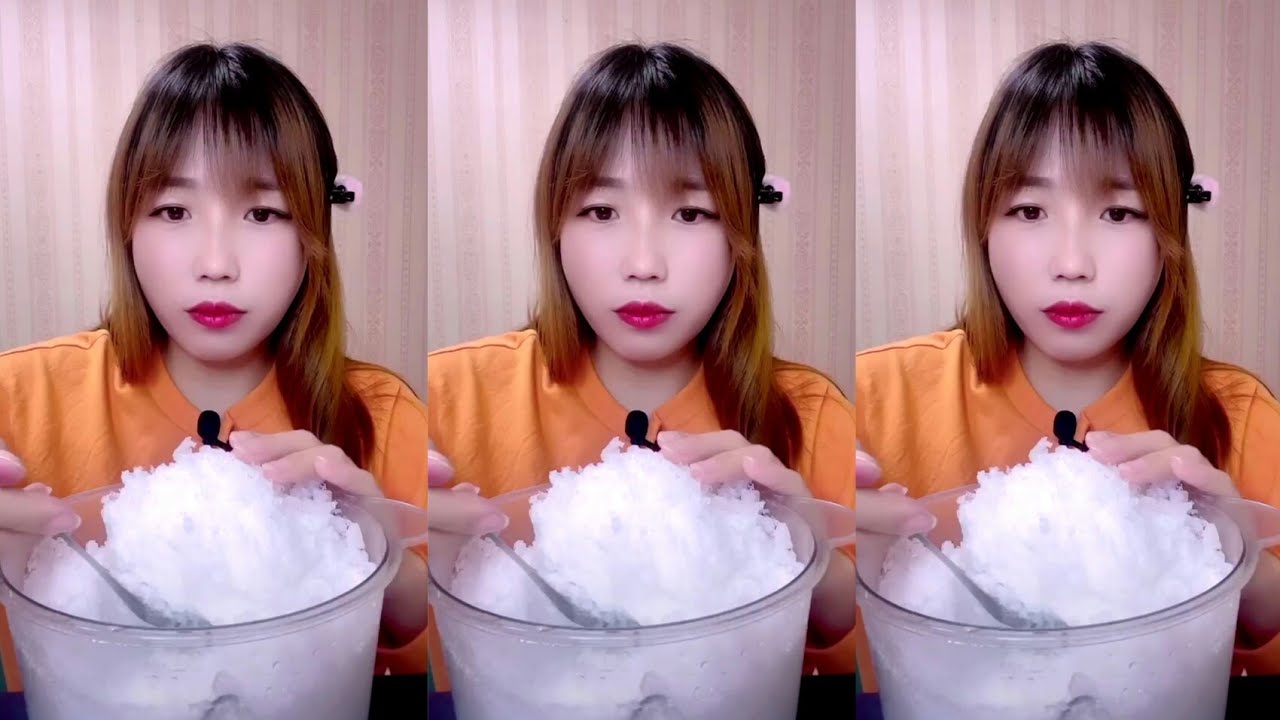 ASMR WHITE ICE BLIND BY QIANI | FINISHING #asmr #asmreating #kwai #crunchyasmr #ice #iceeating