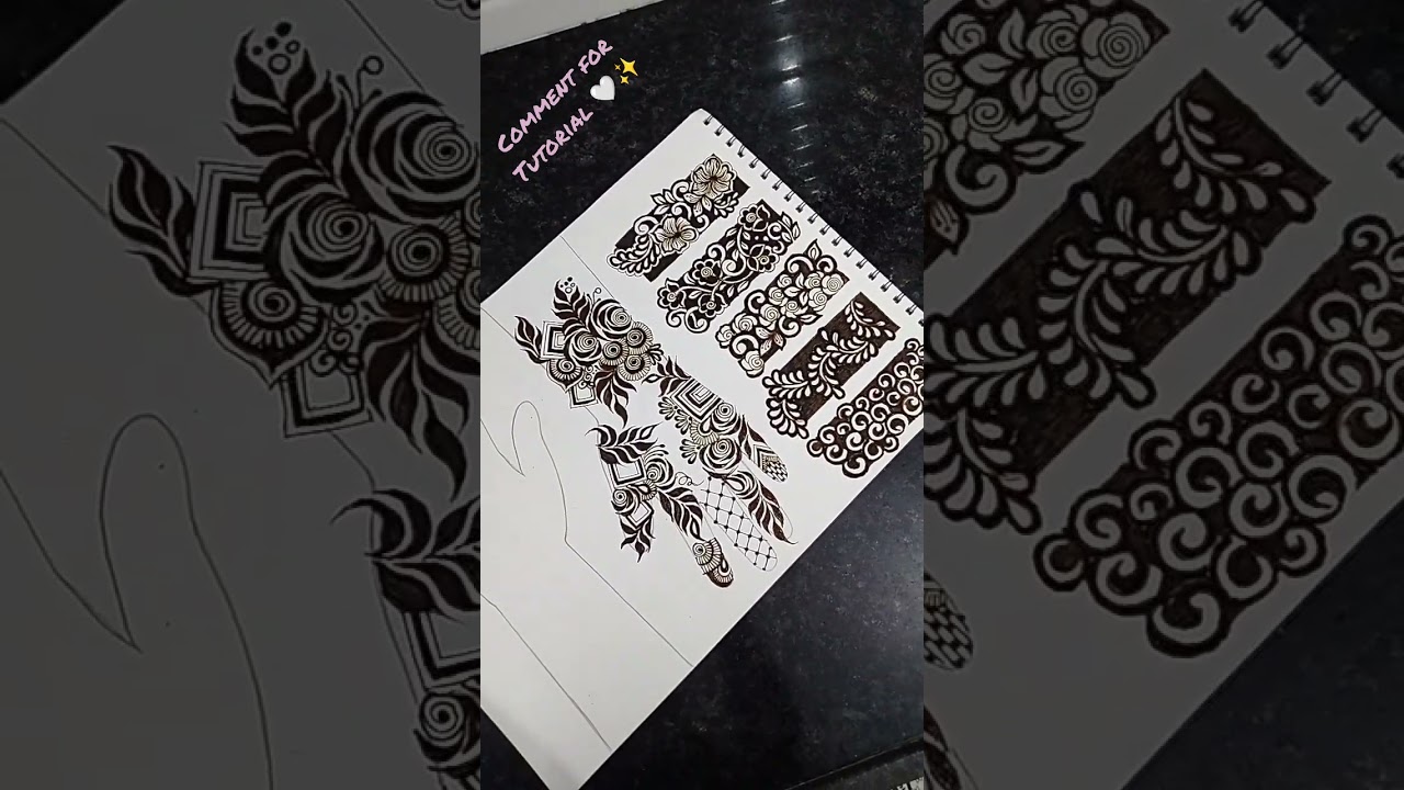 Negative Filling Mehendi Design #shorts