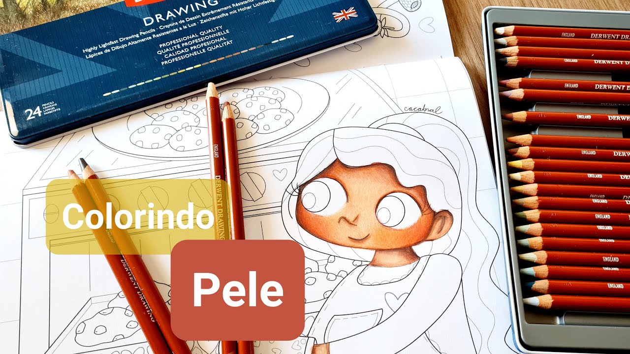 Colorindo Pele Passo a passo com Lápis Drawing Derwent