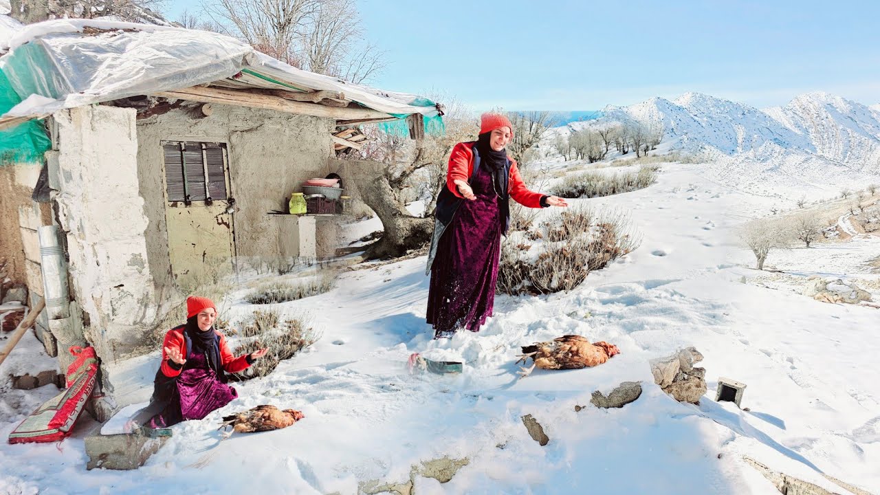 A very cold and icy day of the mountain A sad day for Farideh