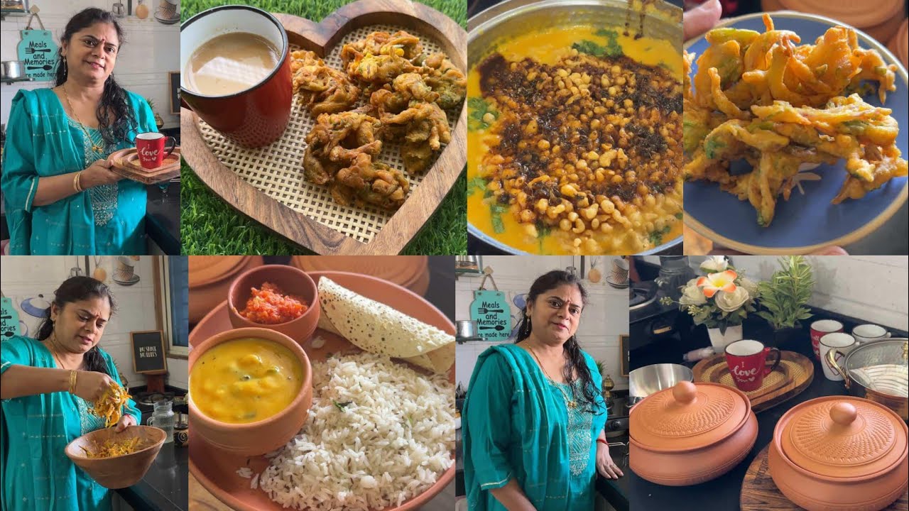 dil will pyar vyar💞 Valentine's special +Breakfast & Lunch🍱 pyaz ke pakode🌺 boondi kadhi🌺 jeera rice