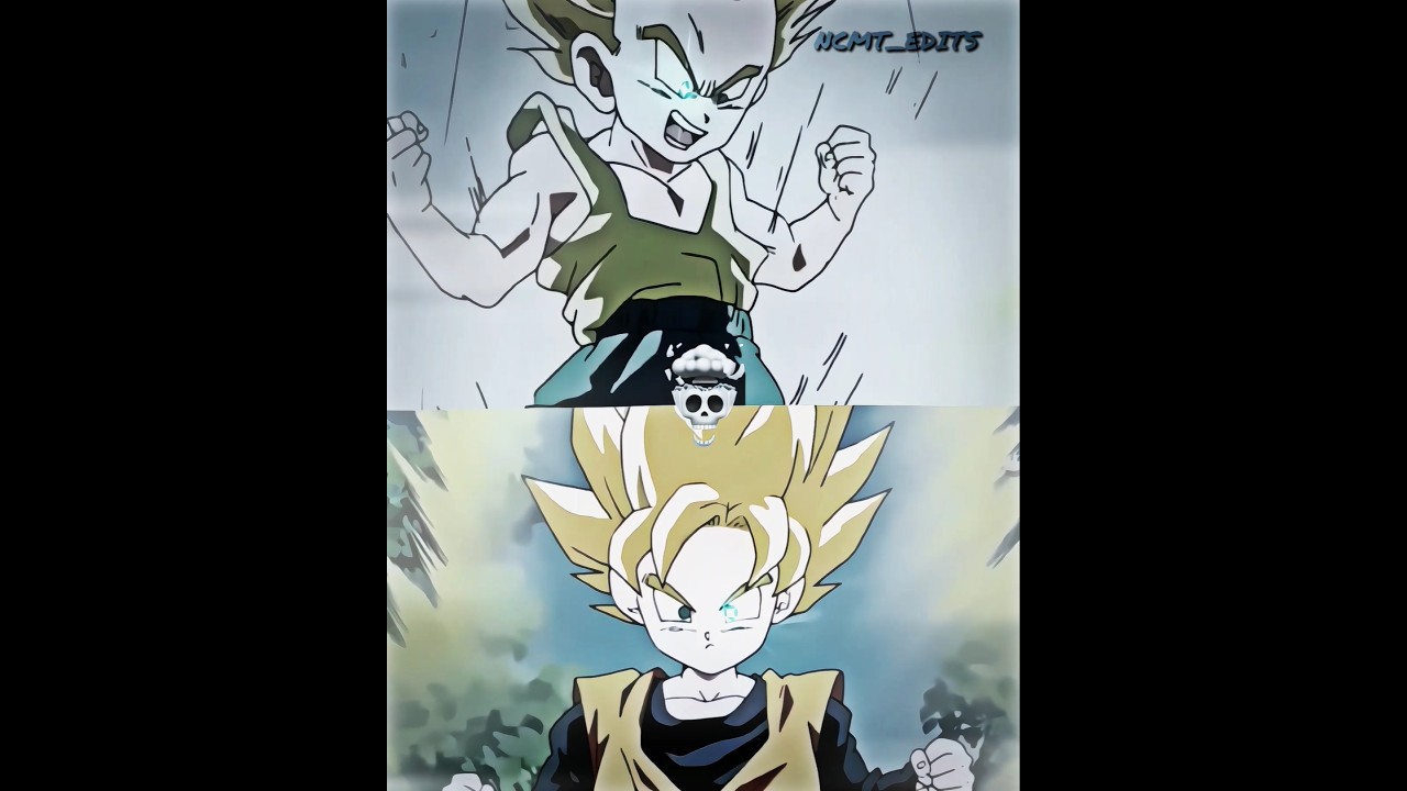 Trunks x Goten Super Saiyan for the first time ☠💀 #goten #trunks #dbz #ssj #skulledit