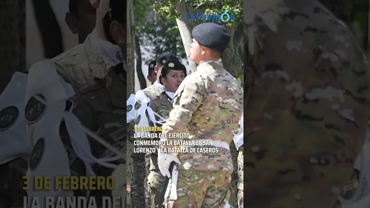 La banda del Ejército conmemoró la batalla de San Lorenzo en la plaza San Martín de Río Gallegos