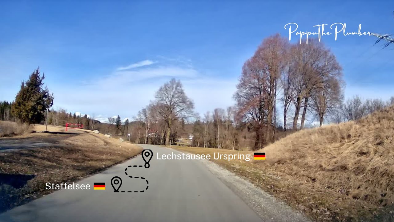 Scenic Germany Road Trip 🇩🇪 | Staffelsee to Lechstausee | Relaxing Dashcam Drive