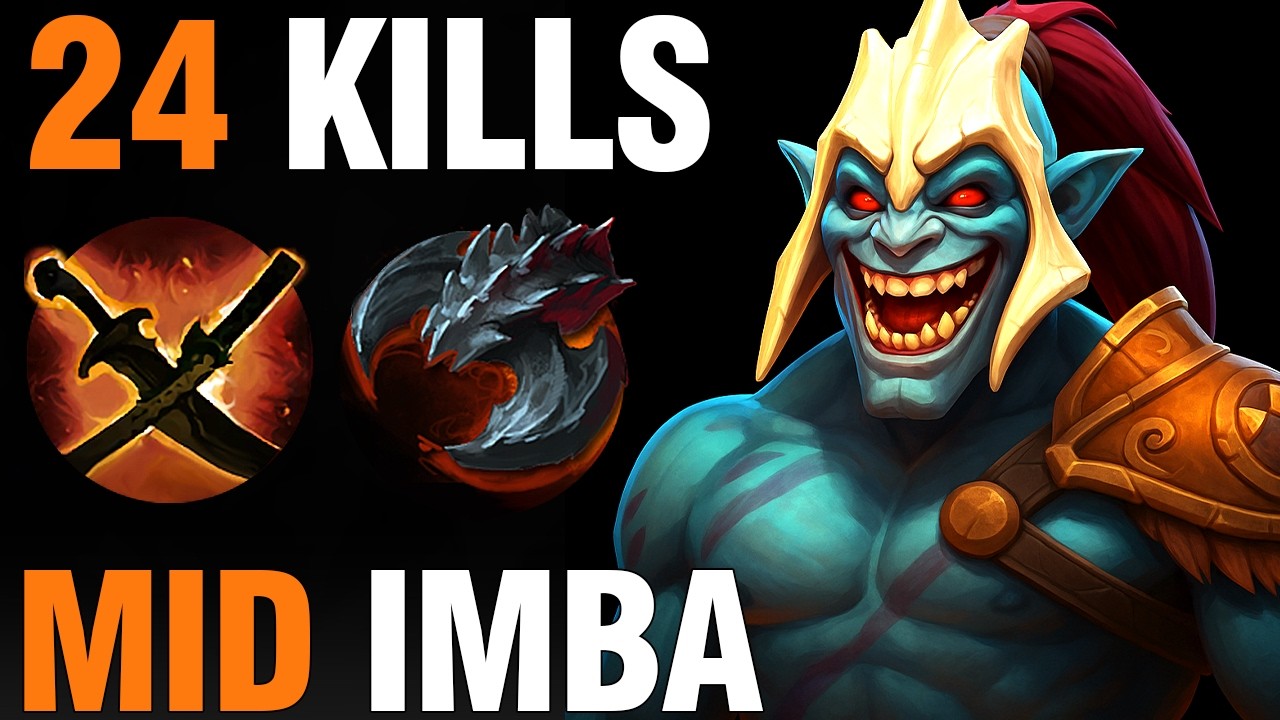 Huskar Mid Imba With 24 Kills | Immortal | Patch 7.40c Dota 2