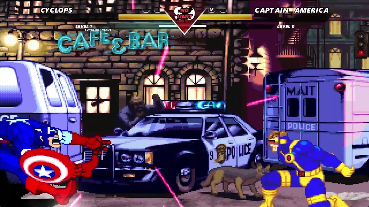 CYCLOPS VS CAPTAIN AMERICA | MARVEL VS CAPCOM MUGEN | INSANELY EPIC MUGEN BATTLE