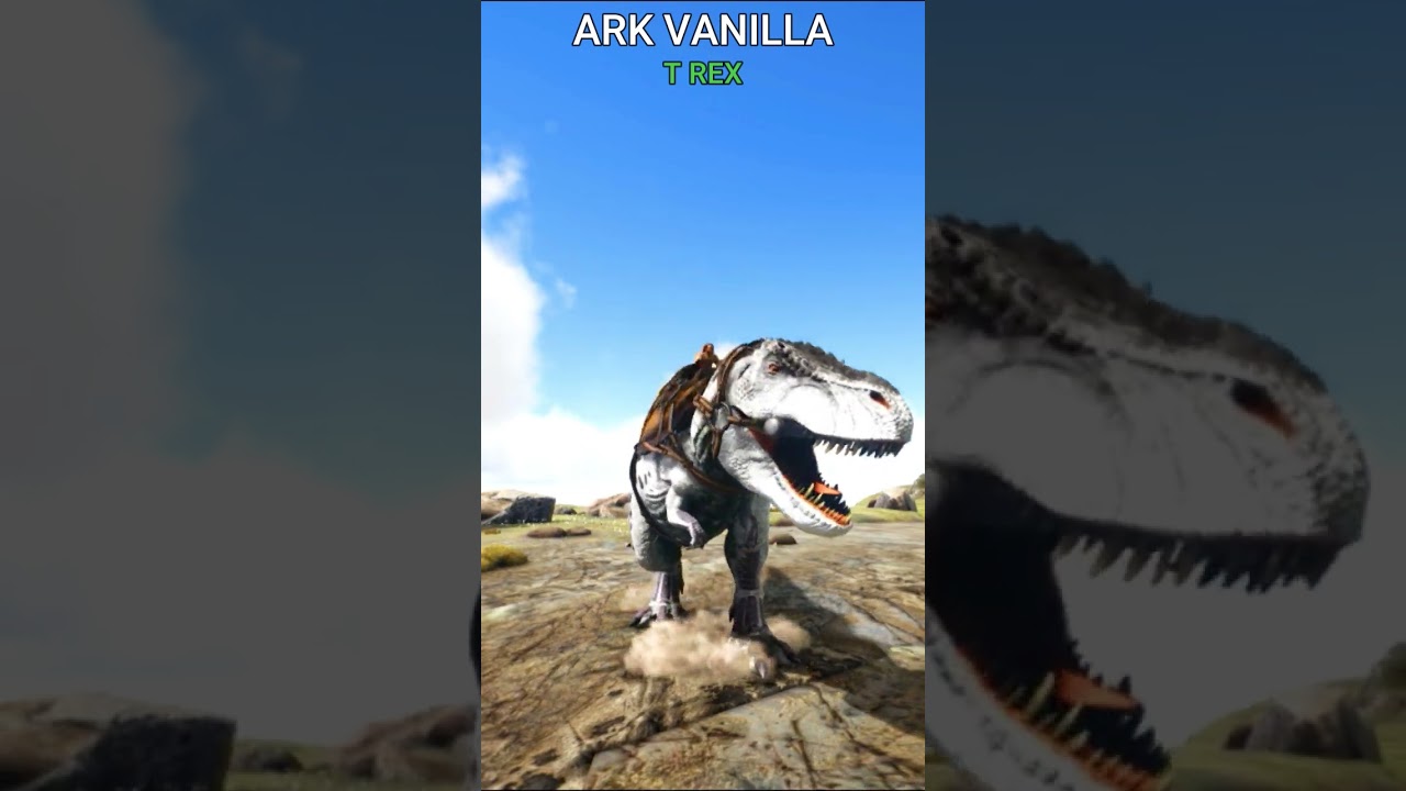 ARK VANILLA vs PRIMAL FEAR  #ark  #shorts  #arkmemes #dinosaur #arksurvival #gaming  #shortvideo