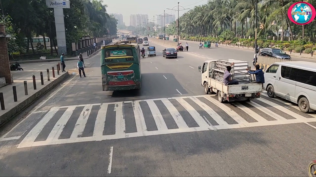 Travel Dhaka Airport To Gulistan Vaya Kawran Bazar by Bus || Dplus TV.