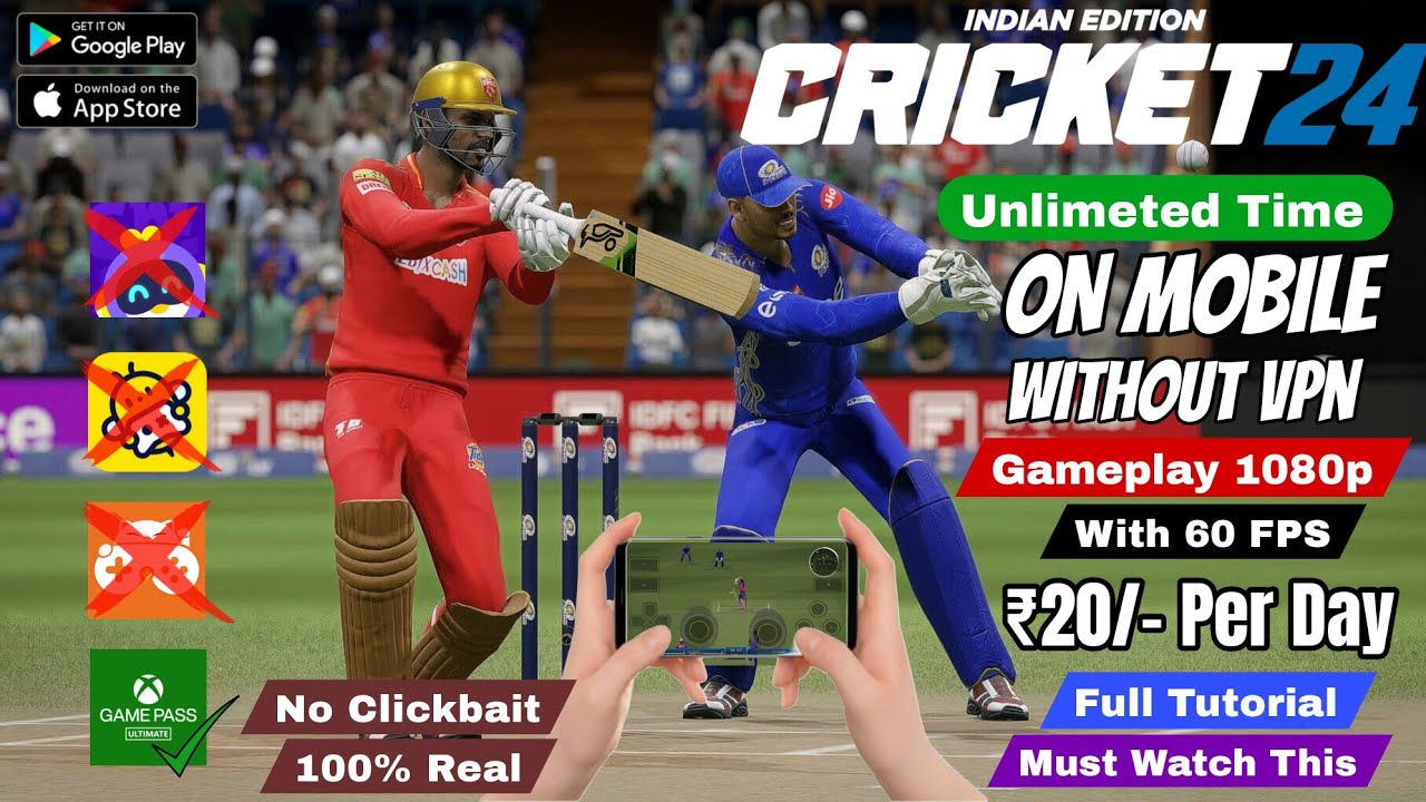 How To Play Cricket 24 In Android And iOS Device | 💯% Real Trick | With Full Details | Xbox Cloud