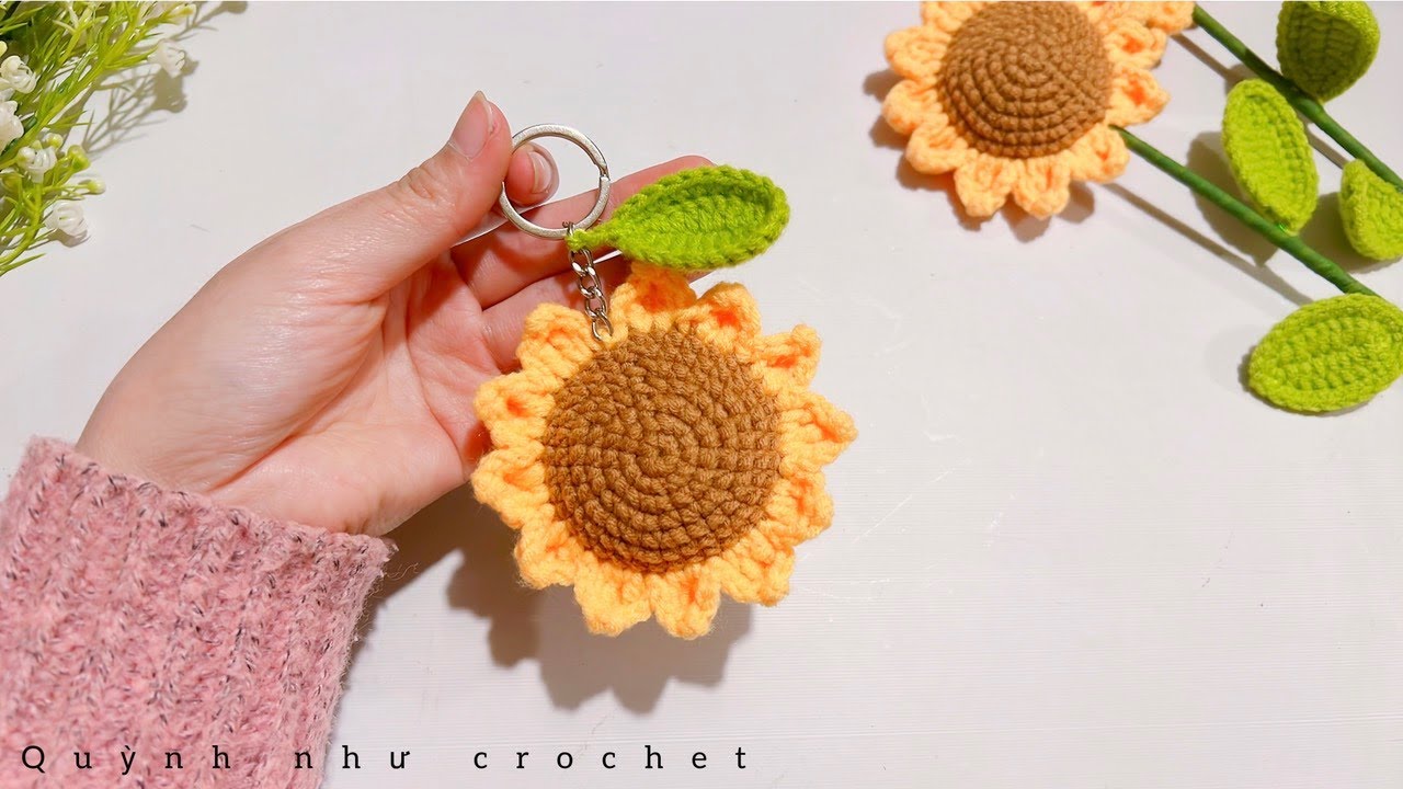 Hướng dẫn móc hoa hướng dương | Quỳnh như crochet