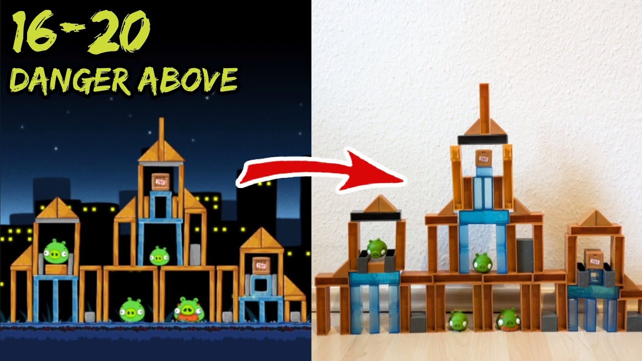 Recreating Angry Birds Classic Level with Mattel. 16-20. Part 19.