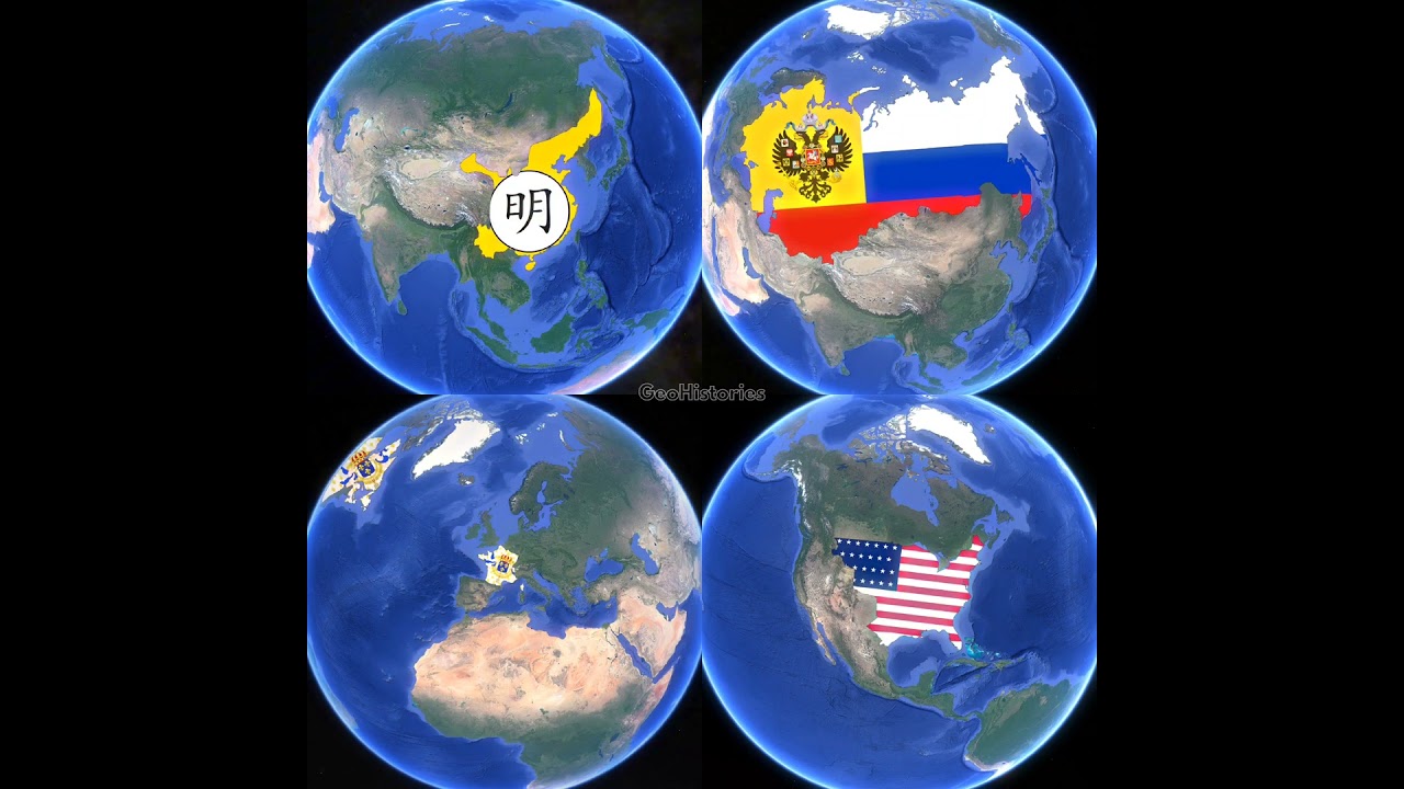 Evolution of France, Russia, China & United States #maps #history #historymap