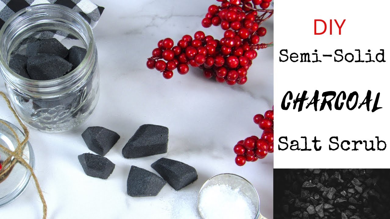 DIY Semi-Solid Charcoal Salt Scrub