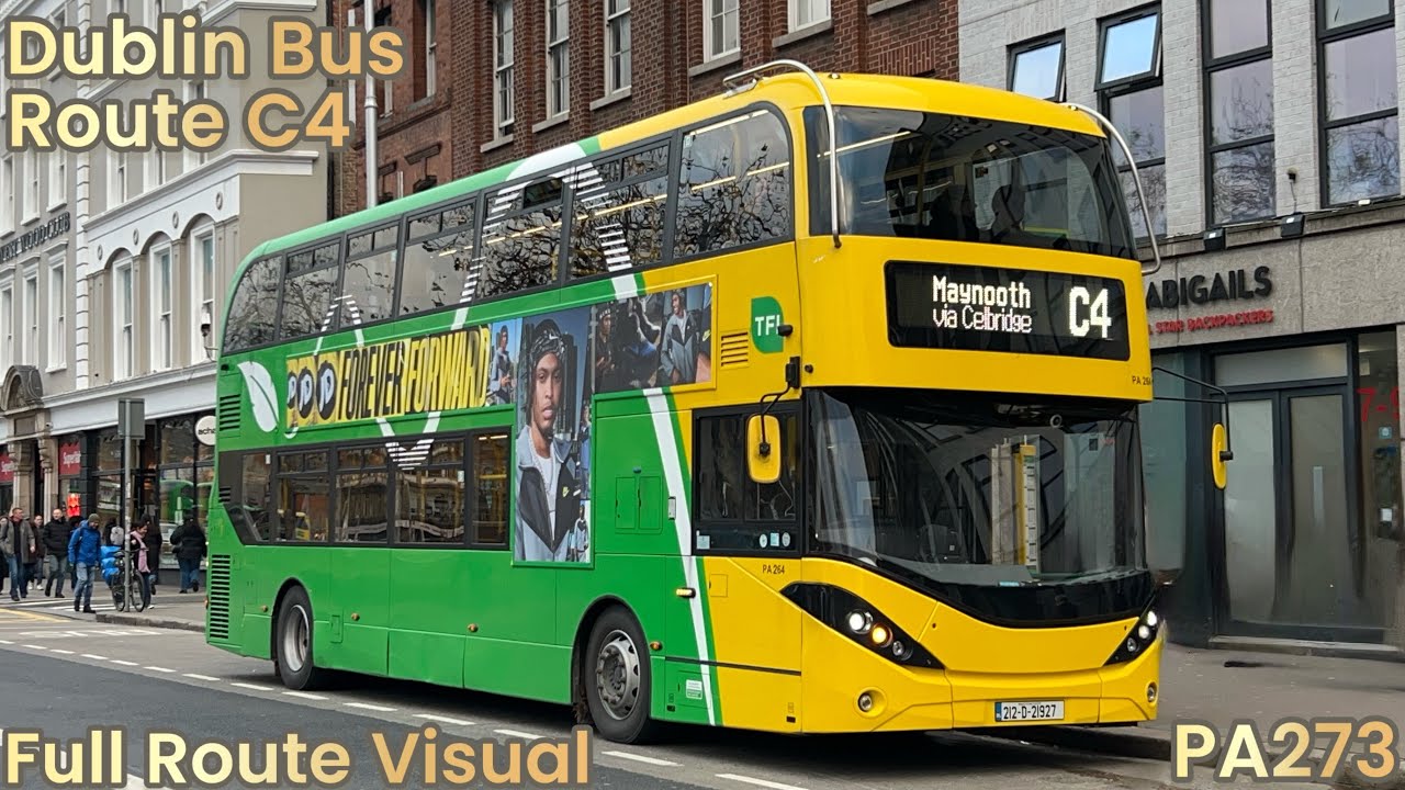 Dublin Bus | Route C4 - Full Route Visual | Ringsend Road to Maynooth | PA273