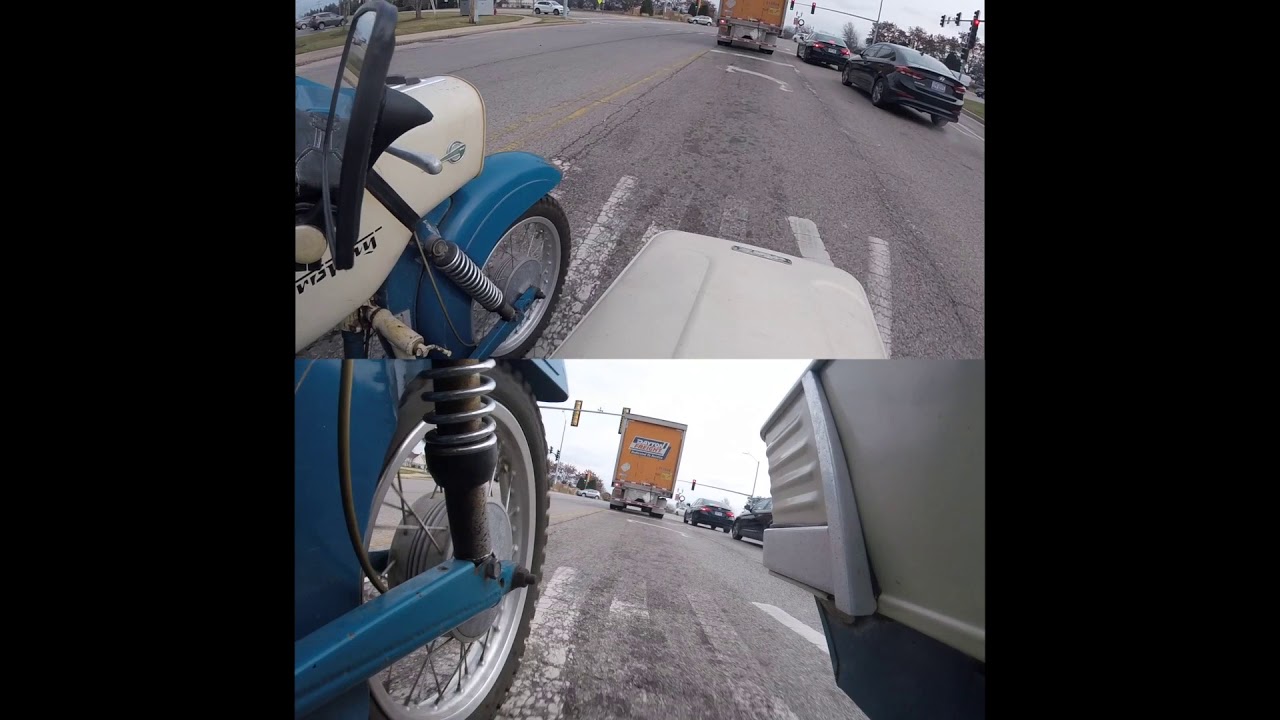 MZ ES250/2 motorcycle with sidecar (seitenwagen) split video forward