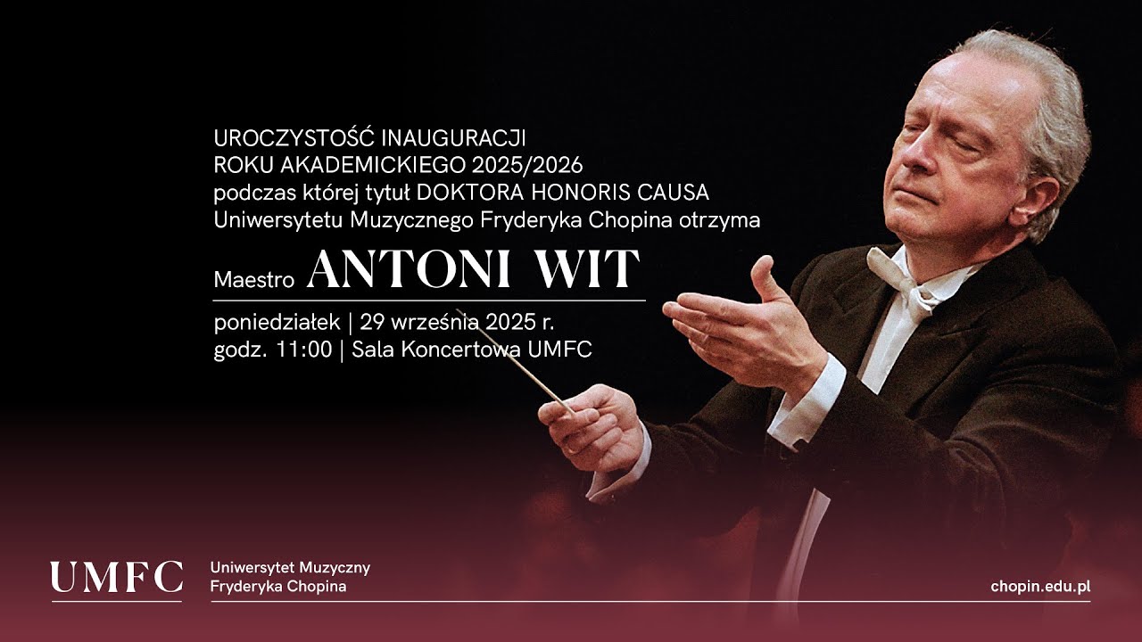 INAUGURACJA ROKU AKADEMICKIEGO UMFC 2025/2026 oraz WRĘCZENIE DOKTORATU HC PROF. ANONIEMU WITOWI