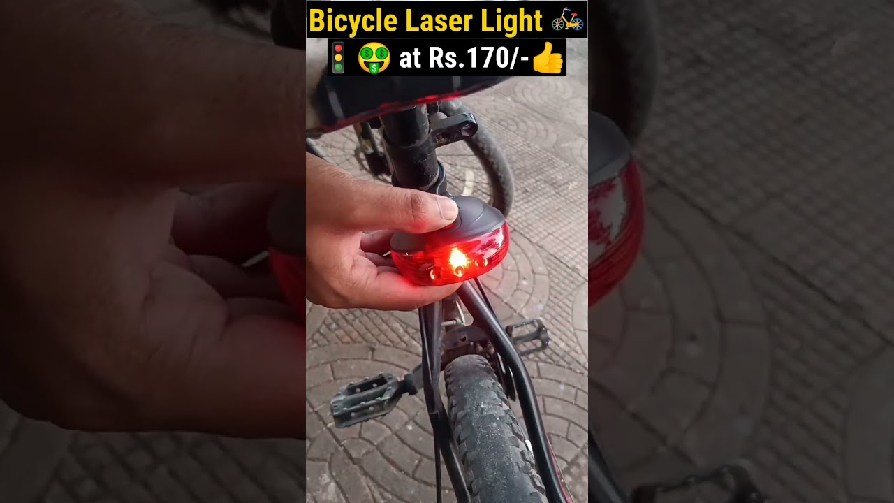 Bicycle Flash Tail Light at Rs.170/- Only with Laser | Inbuilt 2 Laser #shorts #ytshorts #ytshort