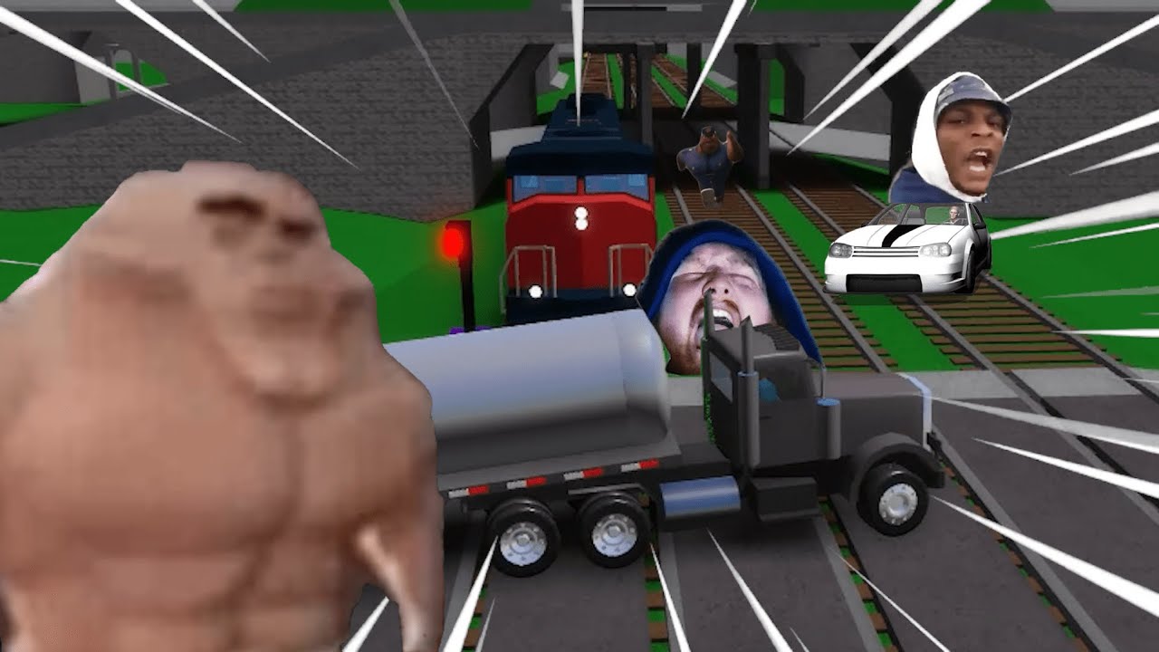 ROBLOX Train Vs Car Crash #3