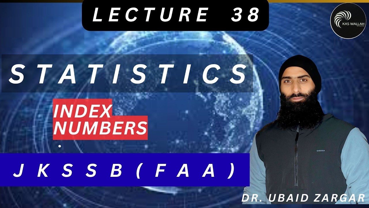 INDEX NUMBERS || STATISTICS || FAA || UBAID SIR #jkssb #education #jkpsc #generalstudies