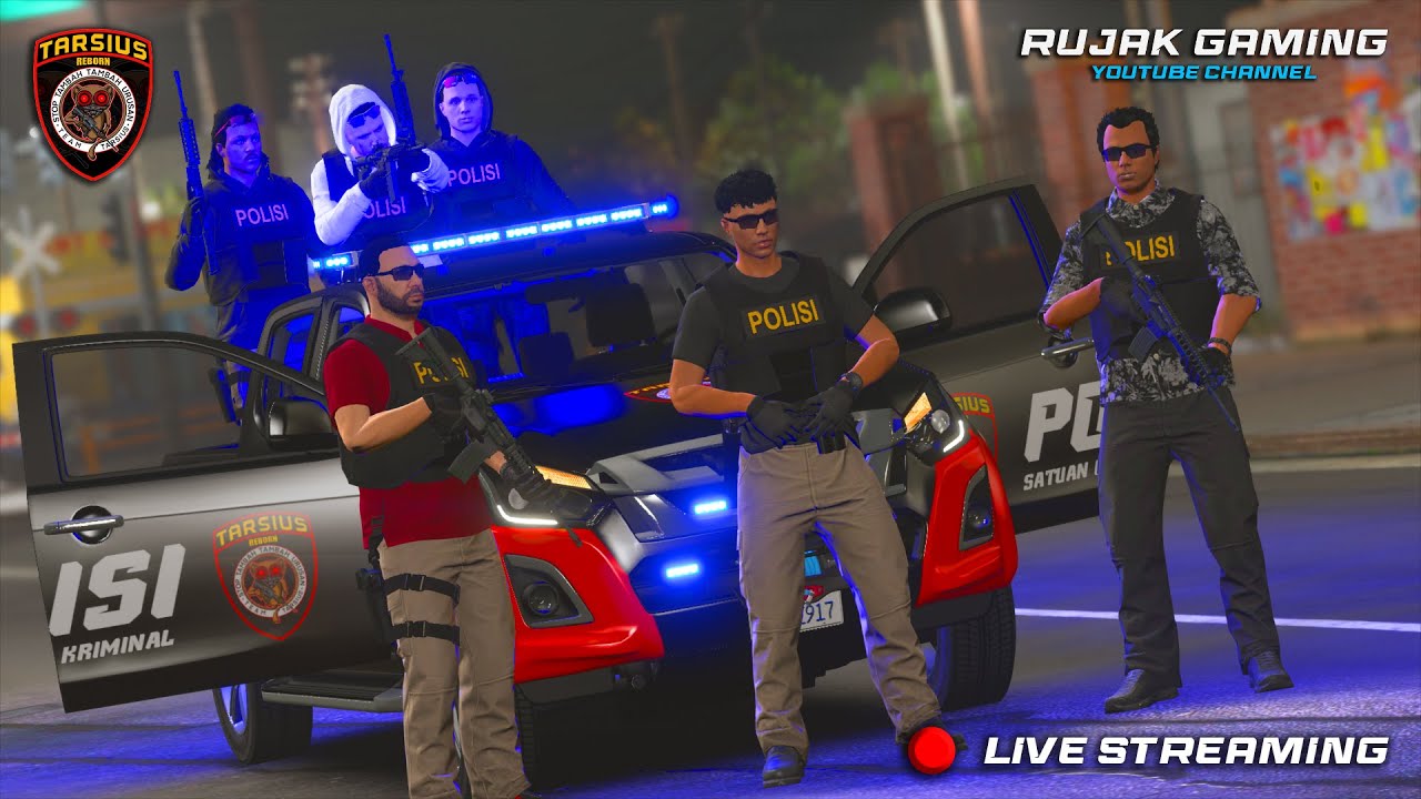 PATROLI MALAM MINGGU TIM TARSIUS !! - GTA 5 Mod Polisi Indonesia