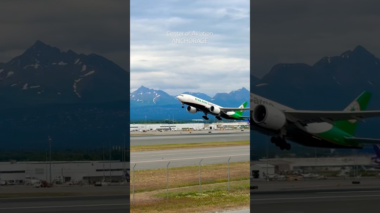 Eva Air 777 Anchorage Plane Spotting