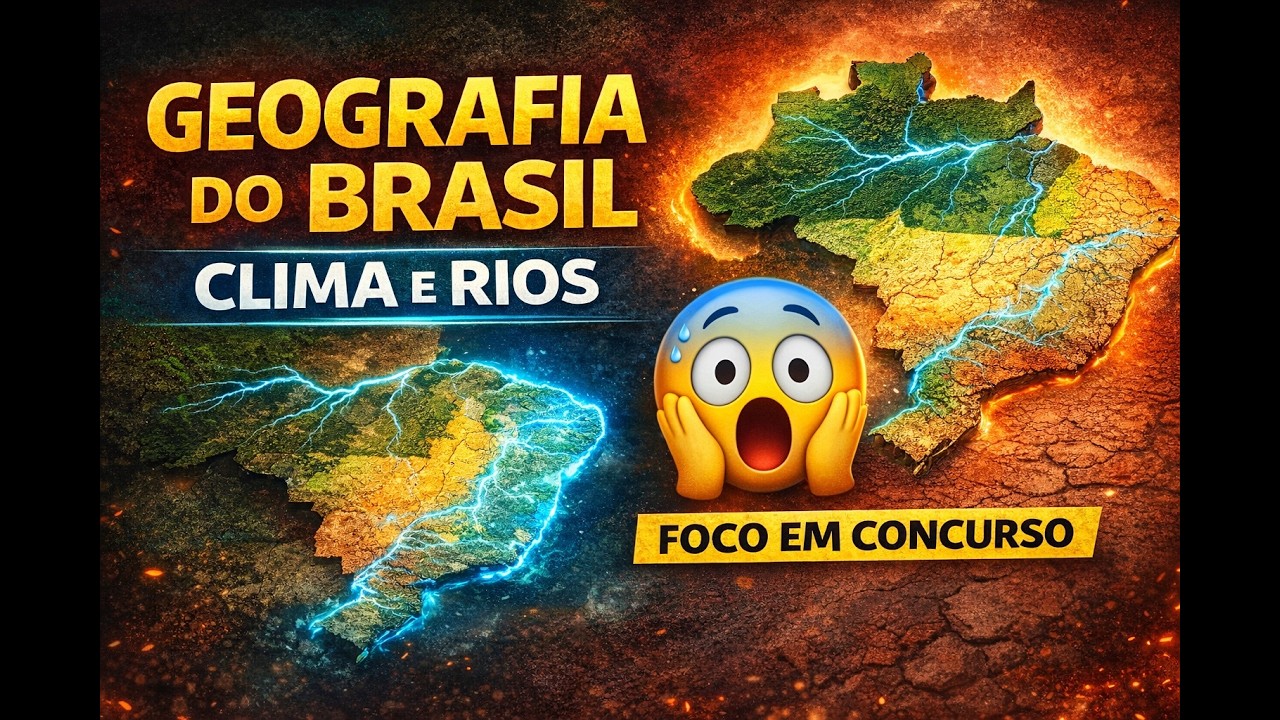 GEOGRAFIA DO BRASIL CLIMA E RIOS MPSP Auxiliar de Promotoria Administrativo