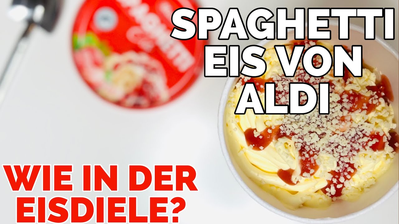 ALDI SPAGHETTI EIS VON MUCCI | SCHMECKT DAS? | SPAGHETTI EIS ICE CREAM REVIEW