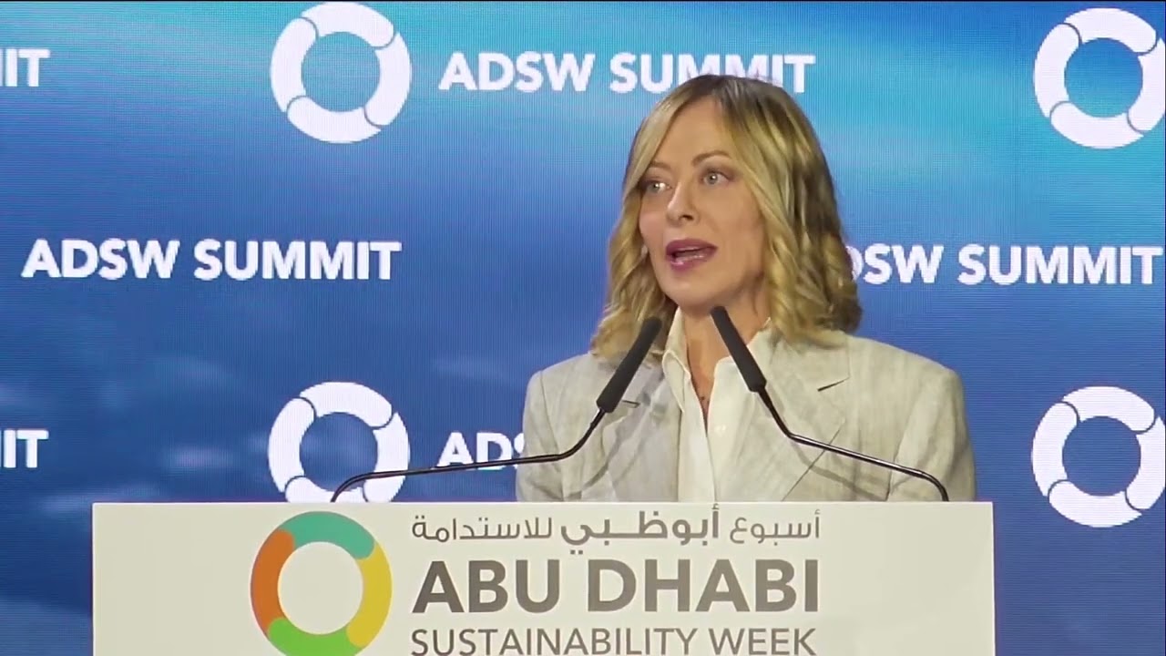Intervento del Presidente Giorgia Meloni all'Abu Dhabi Sustainability Week. Non perdetelo! (English)