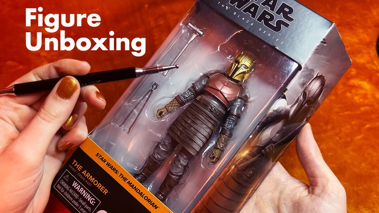ASMR The Mandalorian The Armorer Figure Unboxing (Whispered, Plastic Sounds)