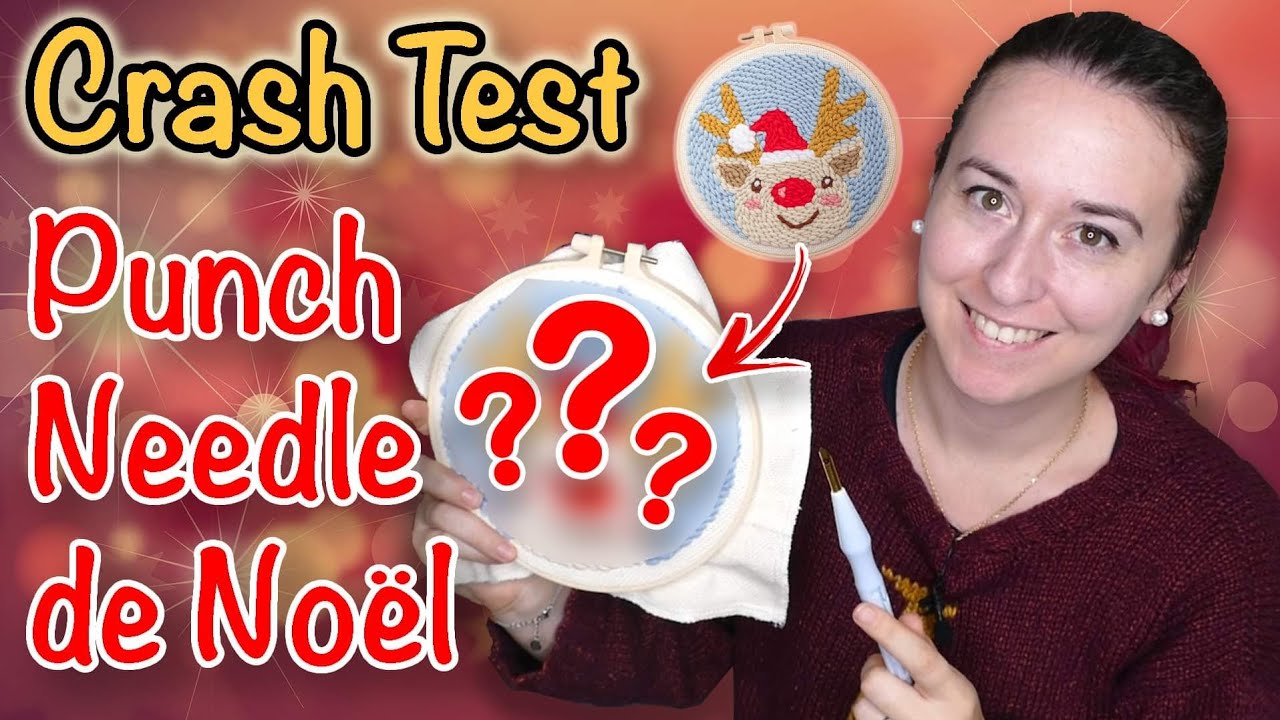 Je fais un punch needle de Noël (enfin j'essaye)