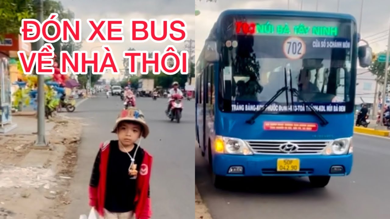 Hành Trình Đăng Đón Xe Bus Từ Siêu Thị GO Đi Về Nhà Ở Gò Dầu, Trên Xe Ăn Bánh Khoai Tây Trứng Muối