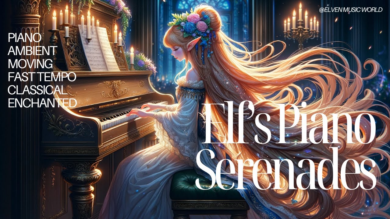 Elven Castle 4K - Elf's Piano Serenades -  Fantasy Music - Piano Music