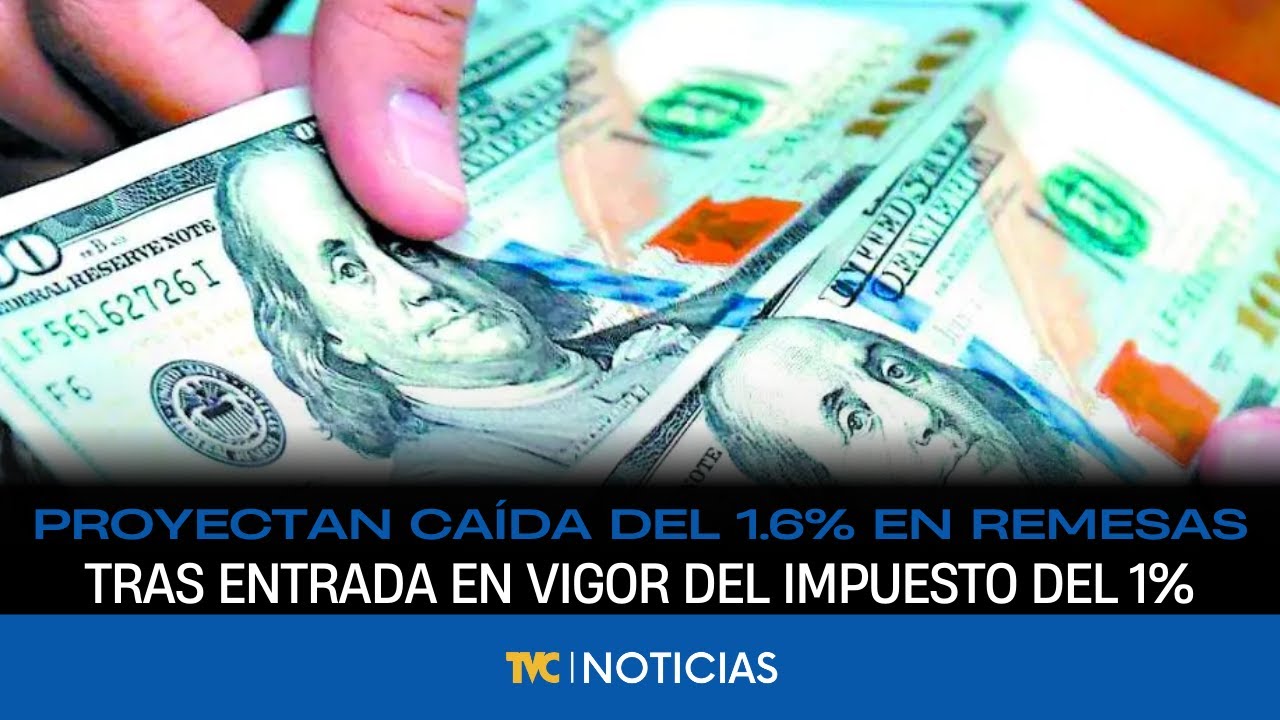 Proyectan caída del 1.6% en remesas tras entrada en vigor del impuesto del 1%