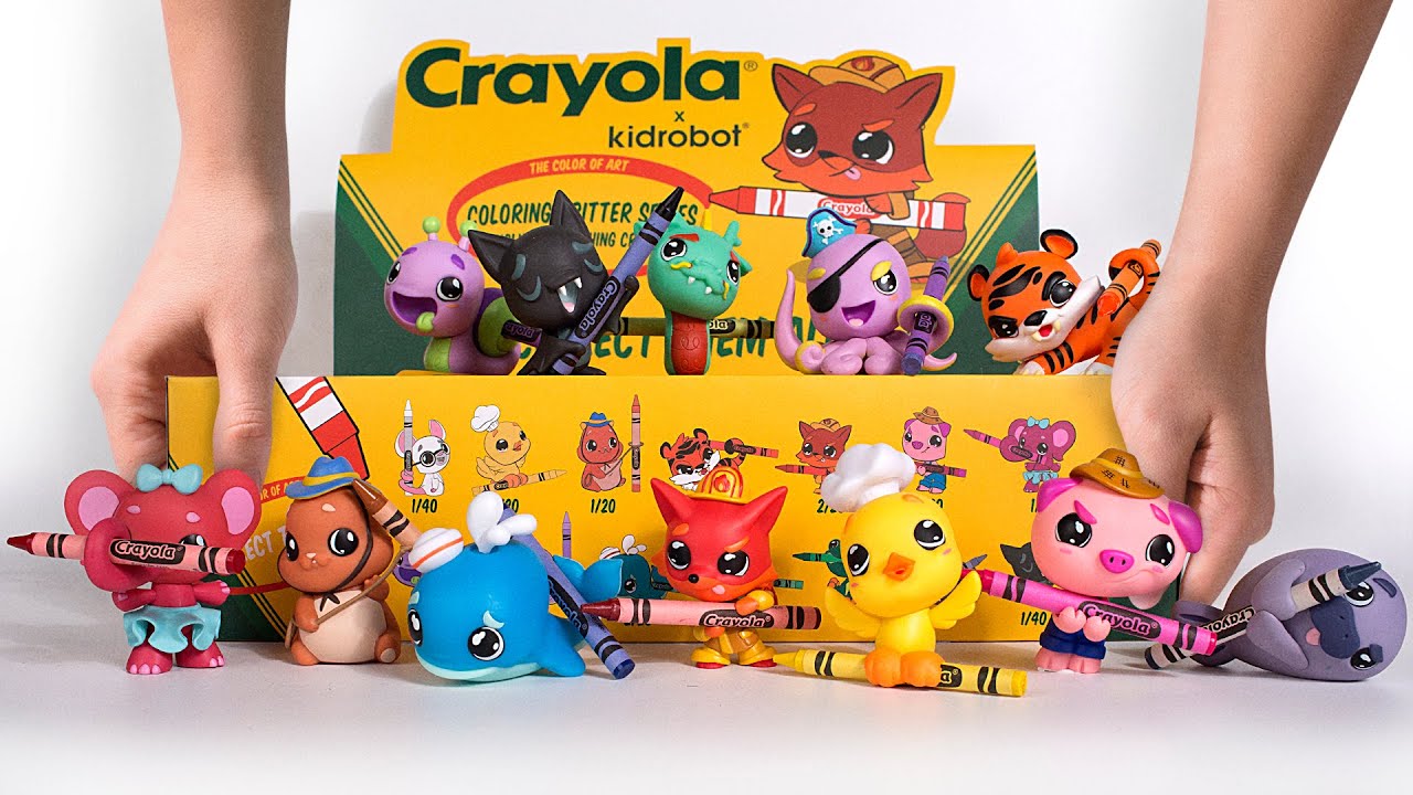 Membuka Sekotak Penuh Kidrobot Crayola Coloring Critters